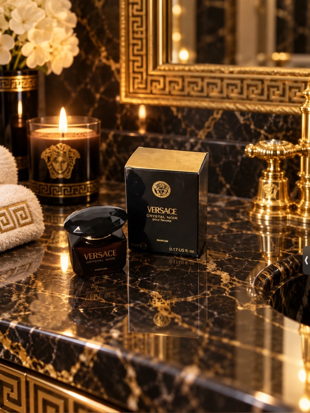 Versace Crystal Noir Parfum,NIB